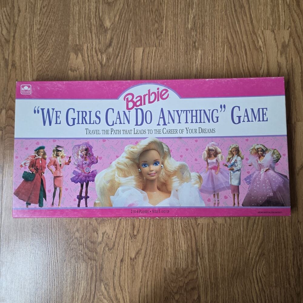 Vintage Barbie "We Girls Can Do Anything" Board Game Mattel 1991 READ